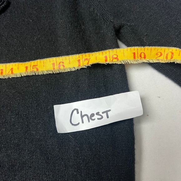 Colour Works Black Ruffle Collar Whimsigoth Fairy Cardigan Sweater Knit Top Sz L - Picture 7 of 10